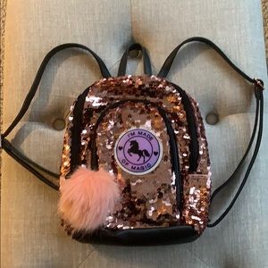 Sequin mini backpack